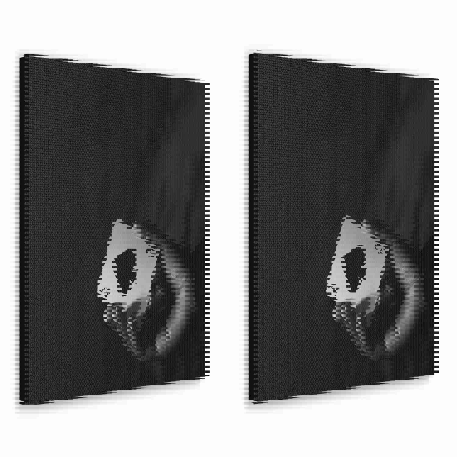Ace of Spades In Hand Playing Card Canvas Wall Art - Ready-to-Hang Home Decor