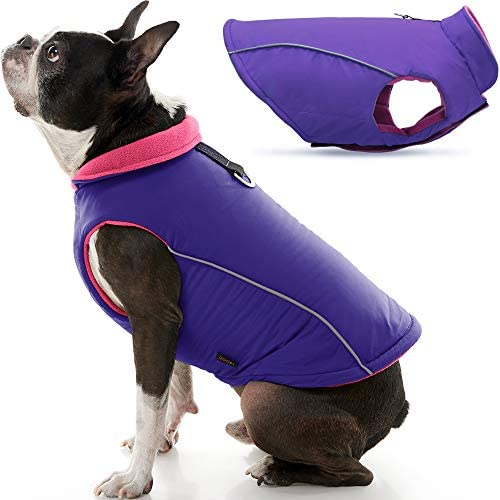 Feeke Sports Vest Dog Jacket - Reflective Fleece-Lined Vest for Small Dogs