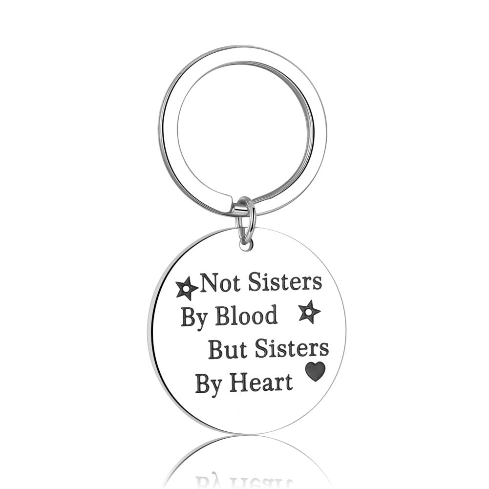 Best Friend Keychain - Sisters by Heart Friendship Jewelry for Women
