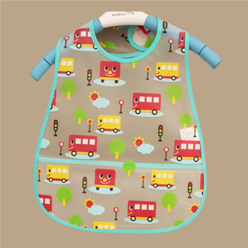 Waterproof Elephant Cartoon Baby Bibs - Unisex Cotton Infant Burp Cloths