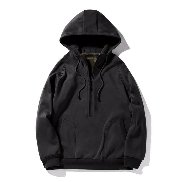 Men's Camouflage Patchwork Hoodie - Lightweight Streetwear Pullover