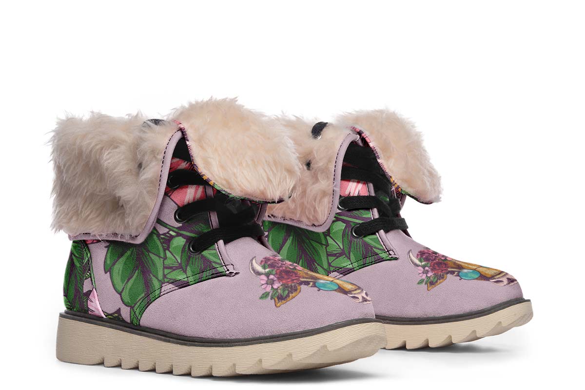 Floral Cow Polar Vibe Boots