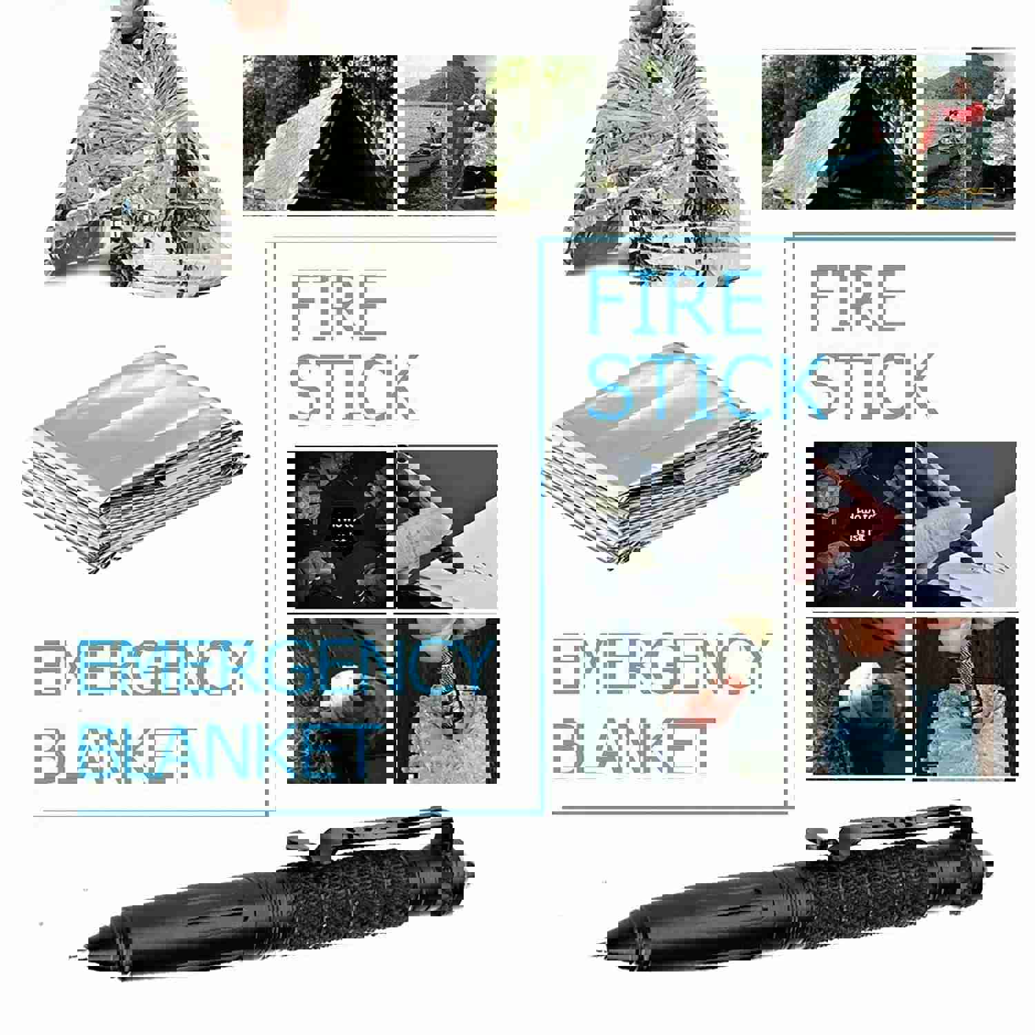 14-In-1 Outdoor Emergency Survival Kit Camping Hiking Tactical Gear Case Set Box