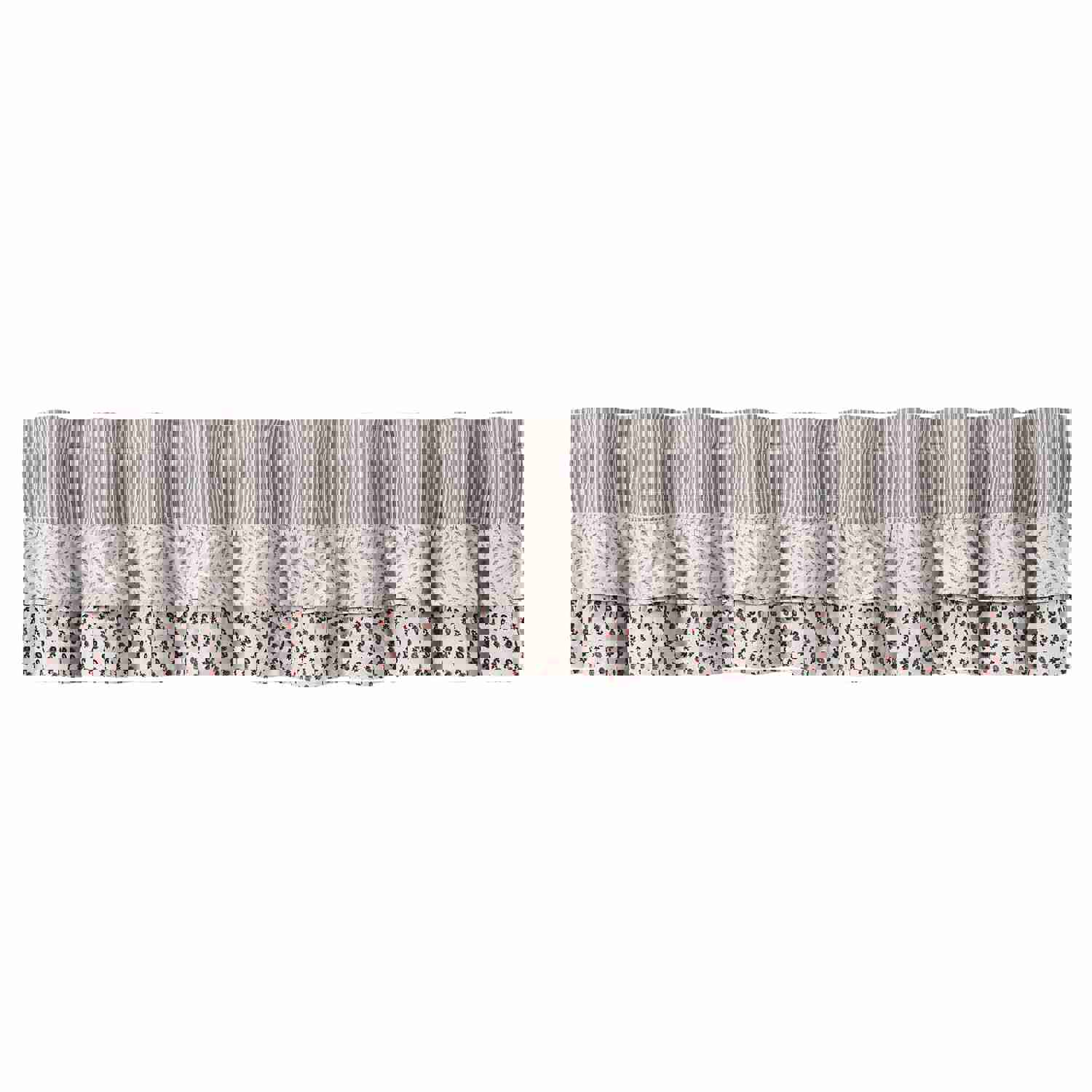 Florette Ruffled Valance 16x90 - Farmhouse Style Window Treatment