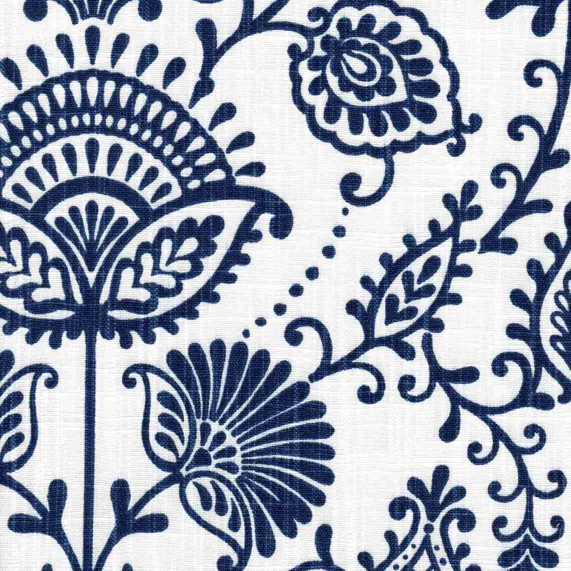 Empress Swag Valance in Silas Italian Denim Blue Country Floral