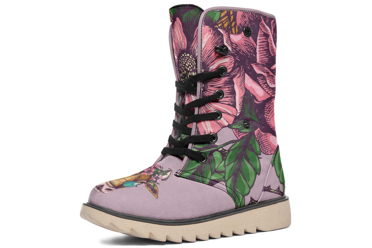 Floral Cow Polar Vibe Boots