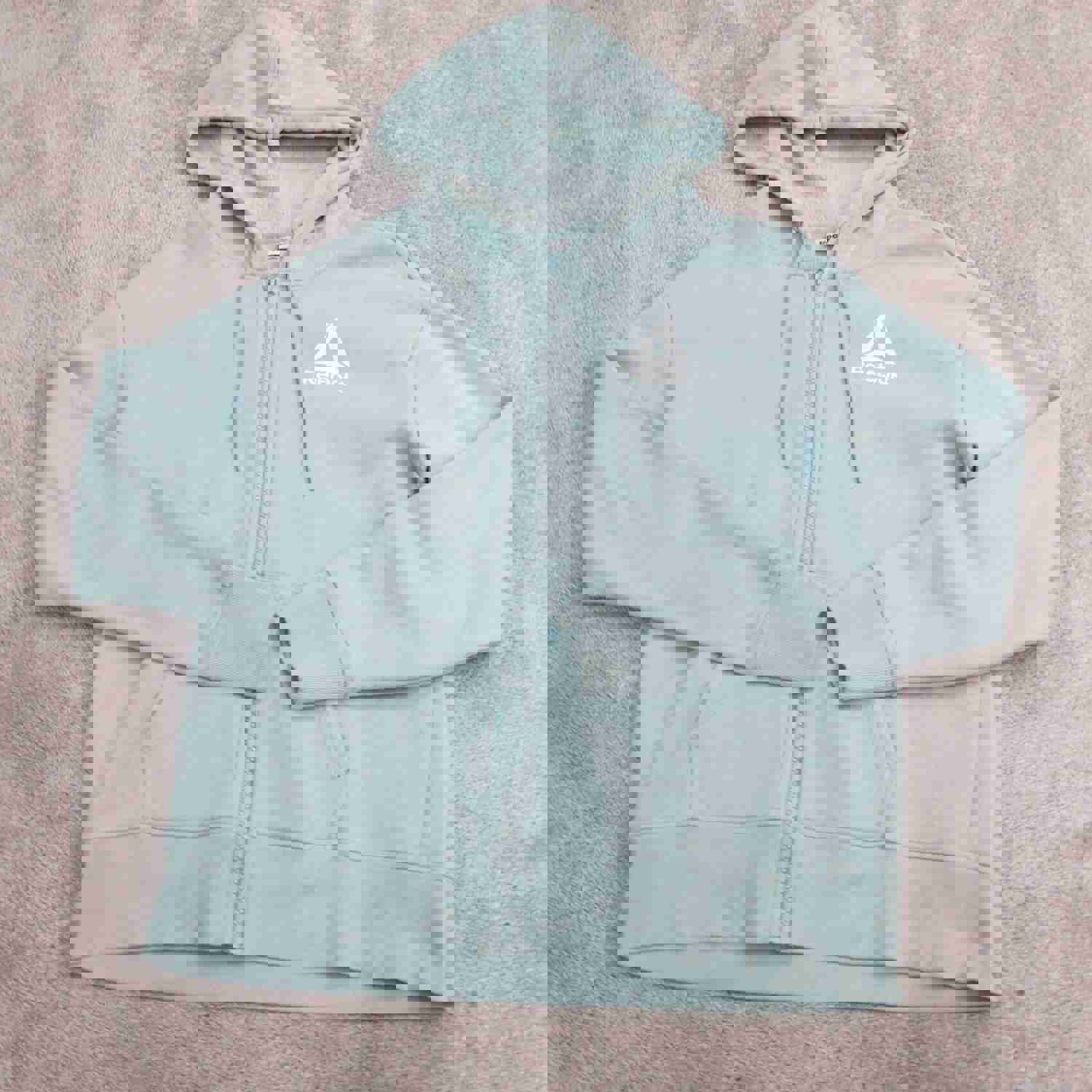 Reebok Women's Large Blue Full Zip Hoodie Jacket