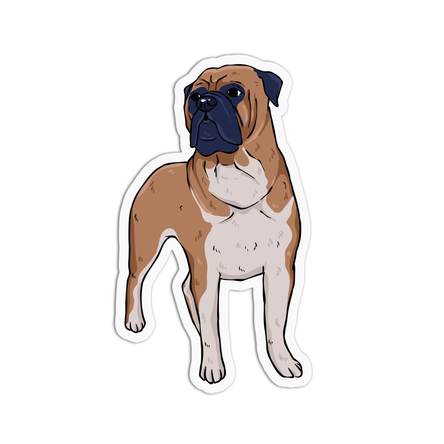 Boxer Dog Sticker - Waterproof, Dishwasher Safe