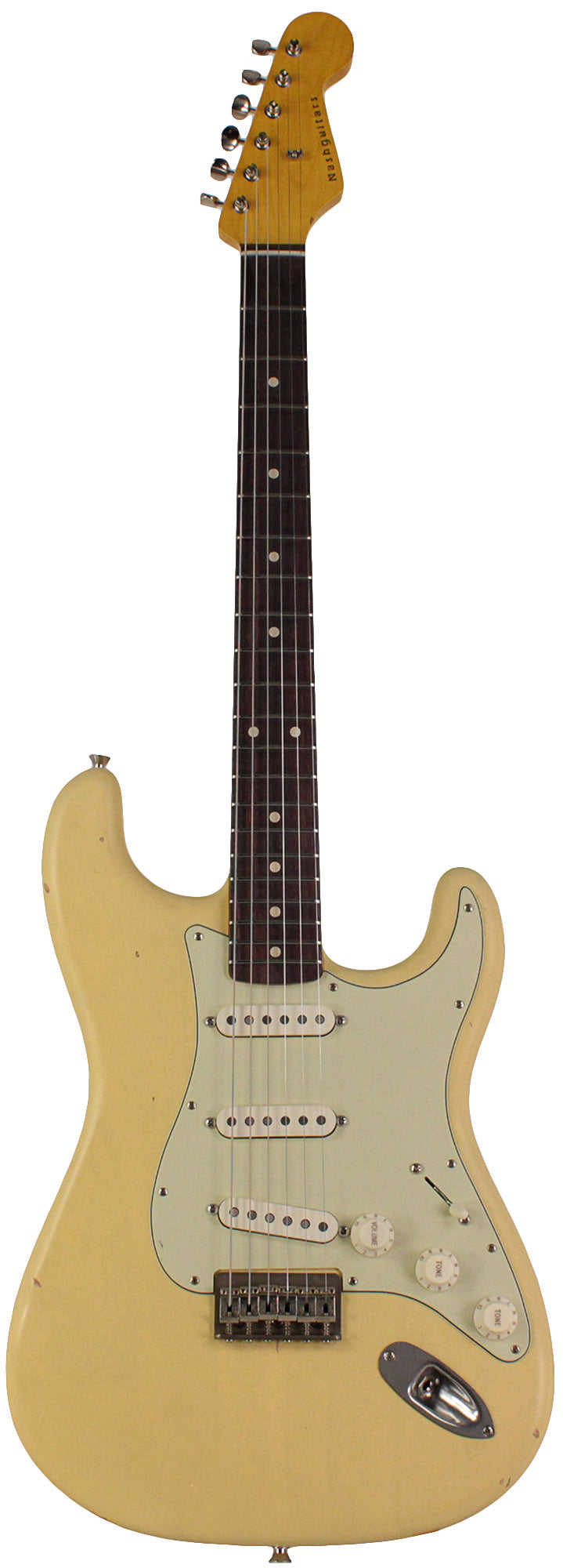 Nash S-63 Guitar, Cream, Hard Tail, Light Aging