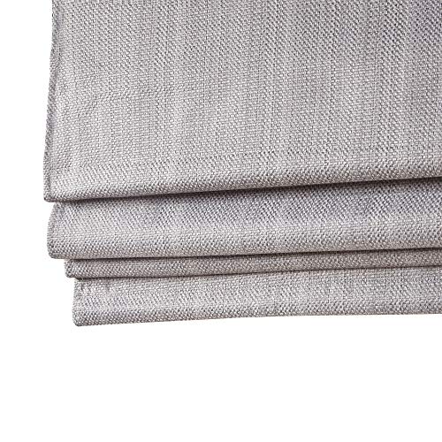Madison Park Galen Cordless Roman Shades - Grey, 31 x 64, Room Darkening, Energy Efficient