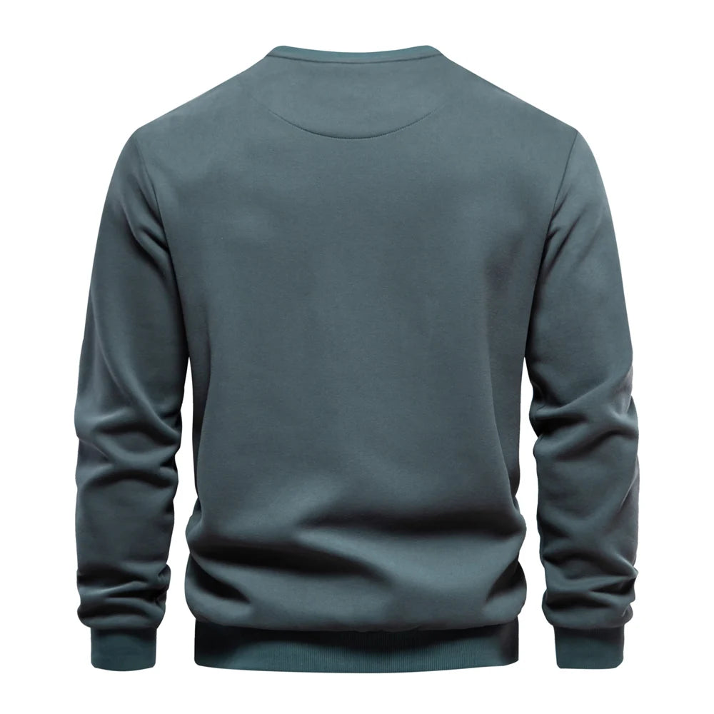 Nukty High Quality Cotton Sweatshirt for Men with Zipper Pocket