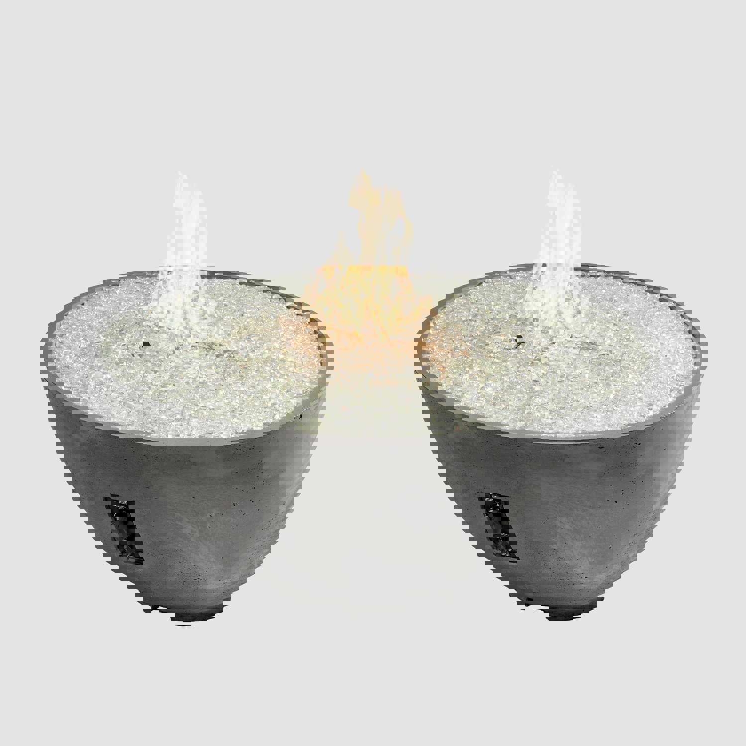 Cove Edge Round Gas Fire Pit Bowl 42 - White Supercast™ Finish