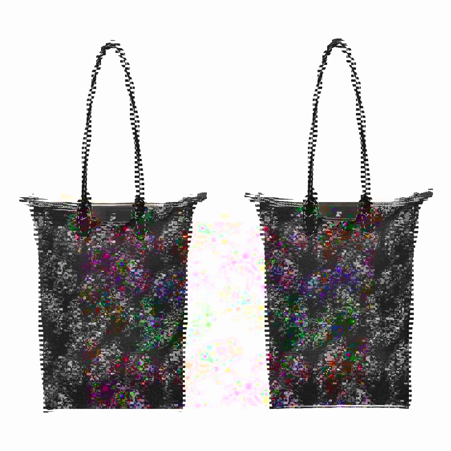 Neon Floral Buffalos Single-Shoulder Lady Handbag