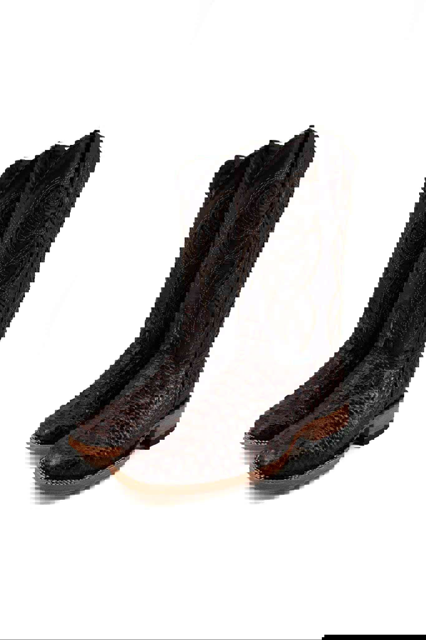 Imit. Fuscus De Cocodrilo Cowboy Boot - Genuine Leather Square Toe