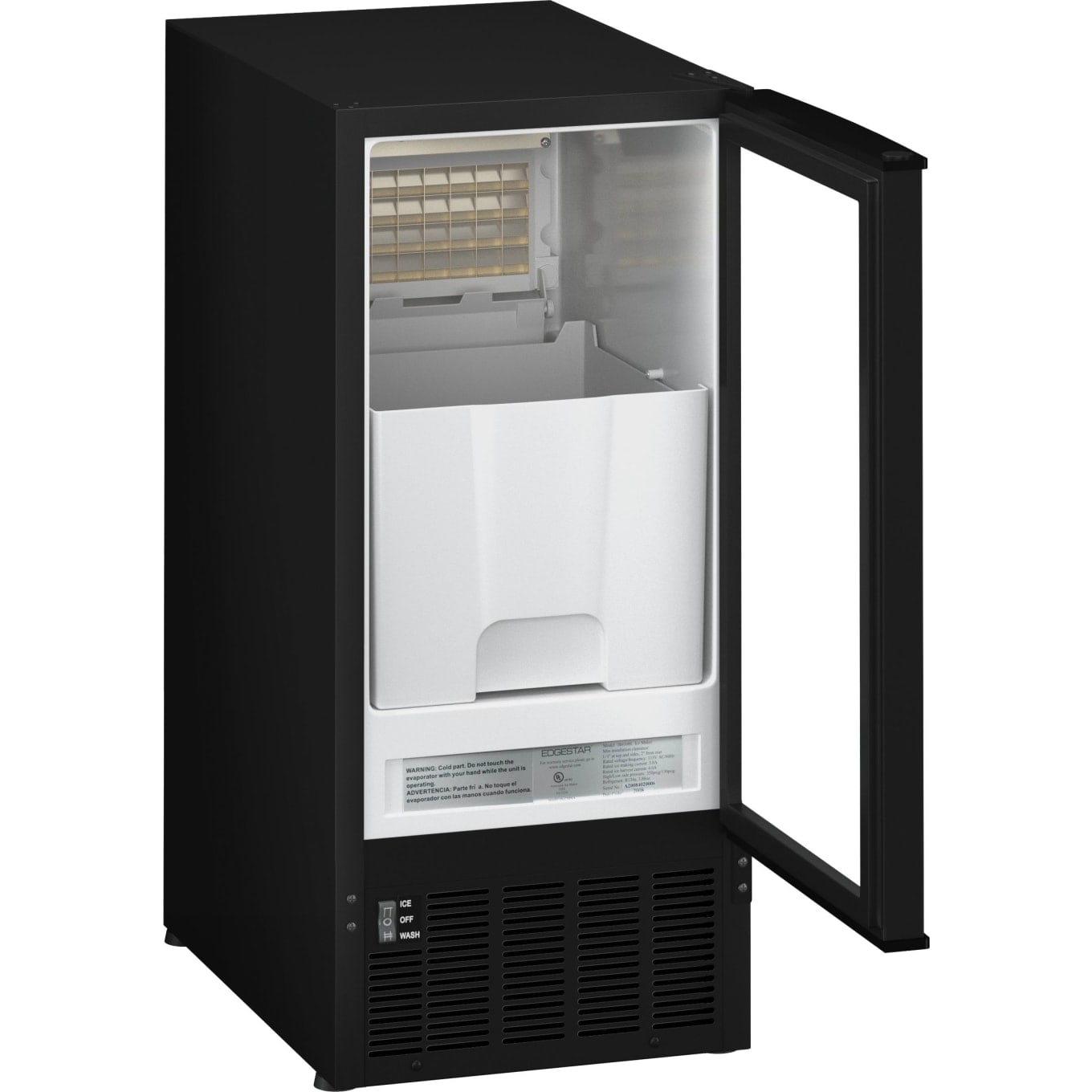 Edgestar IB450SS 15 Inch Wide 25 Lbs. Capacity Stainless Steel Ice Maker