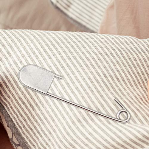 5 Inch Heavy Duty Stainless Steel Safety Pins (10 PCS) - Extra Large for Laundry, Blankets & Upholstery