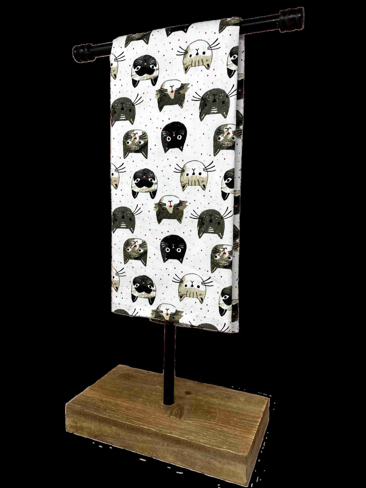 Chic Kitty Kitchen Towel - Absorbent and Stylish Cat Print Dish Towel