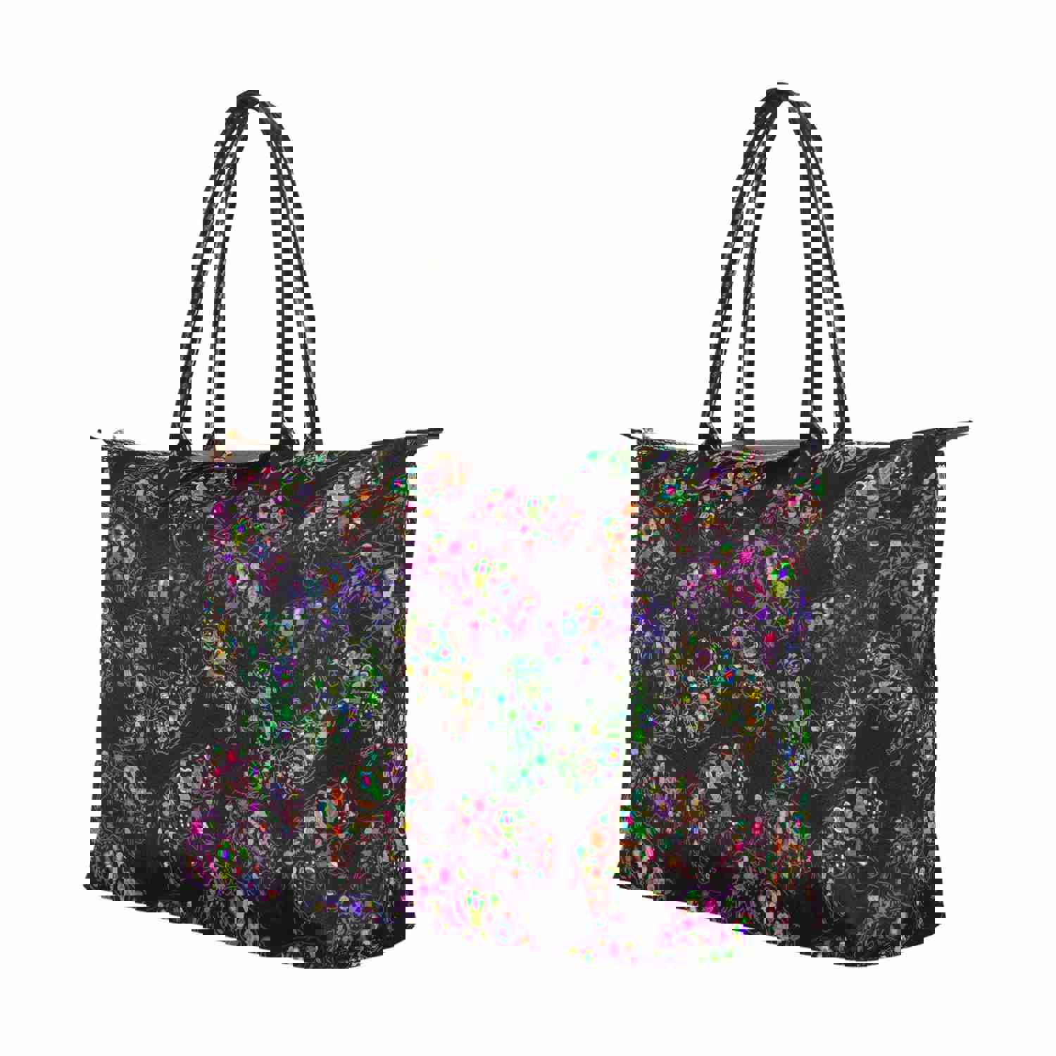 Neon Floral Buffalos Single-Shoulder Lady Handbag