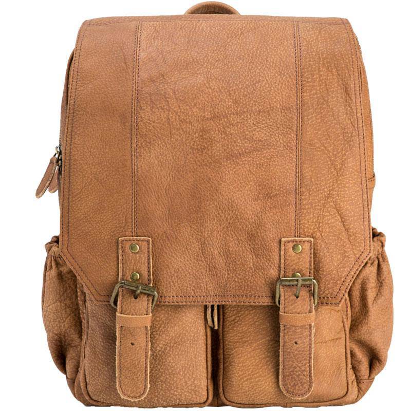 Cool Brown Men's Leather Backpack - Travel & Laptop Backpack