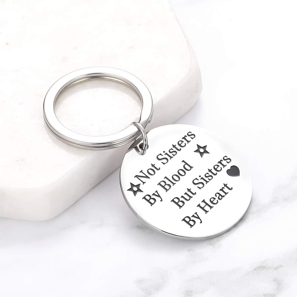 Best Friend Keychain - Sisters by Heart Friendship Jewelry for Women