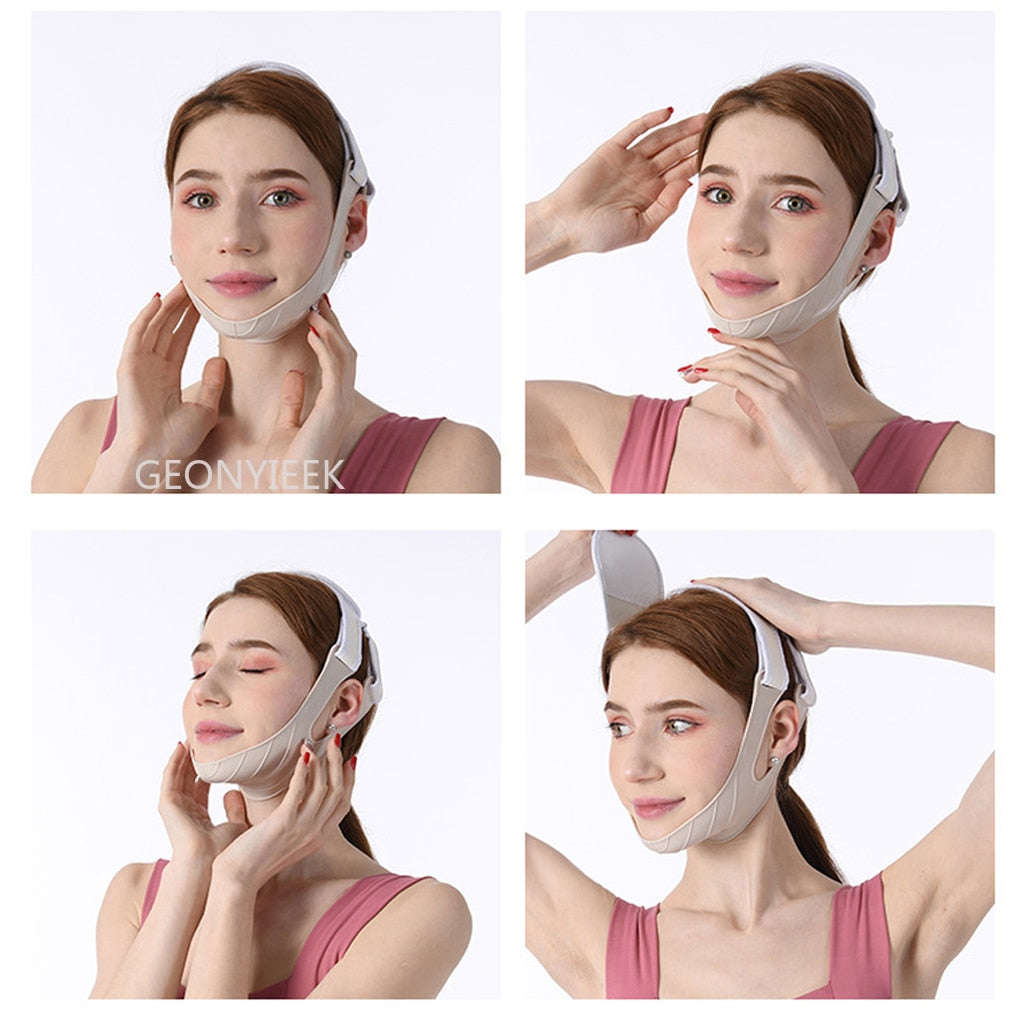 Women's Chin Cheek Silicone Face Slimming Bandage Lift Up Belt