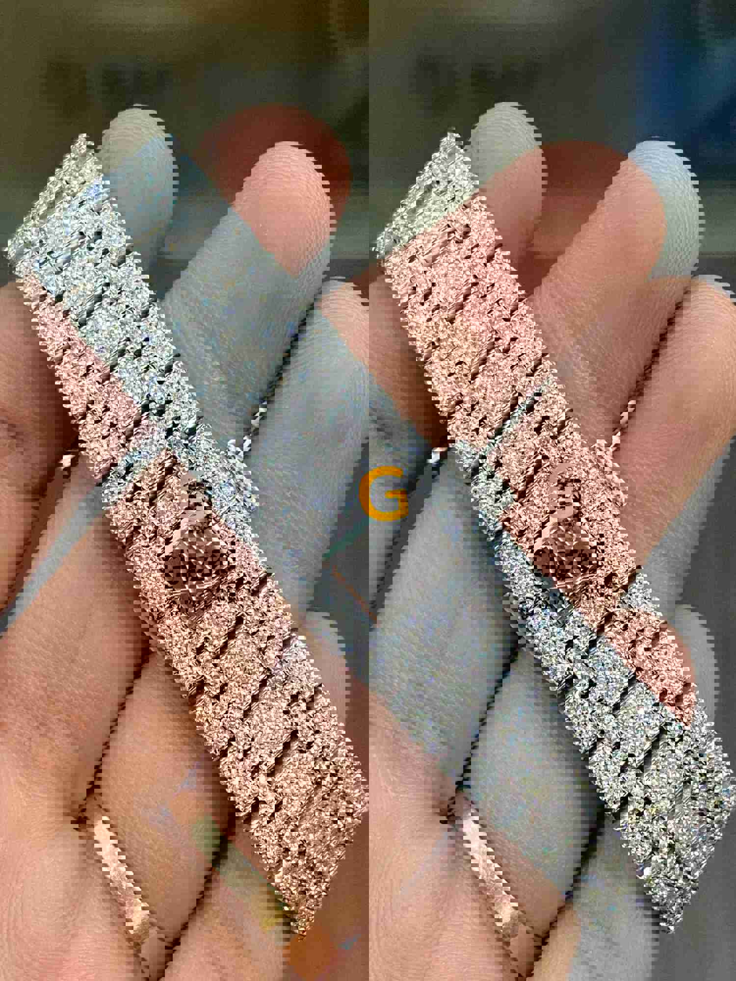 41mm Colorful Arabic Numeral Rainbow Dial Iced Out Moissanite Watch