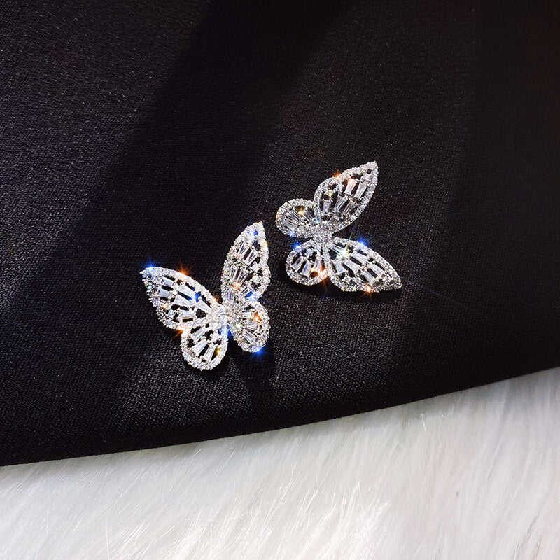 2022 Elegant Shiny Butterfly Prom Party Earrings for Women