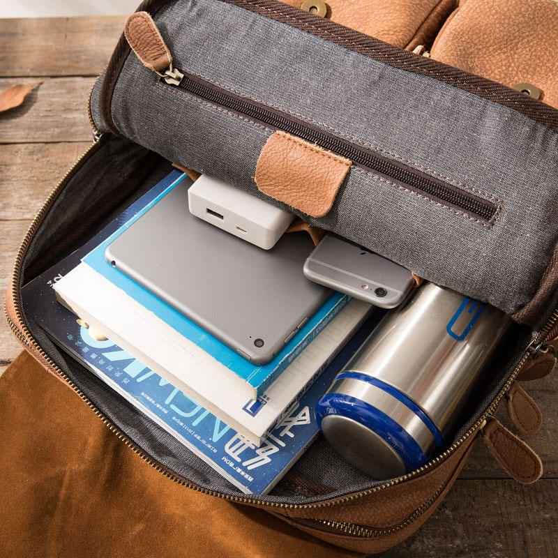 Cool Brown Men's Leather Backpack - Travel & Laptop Backpack