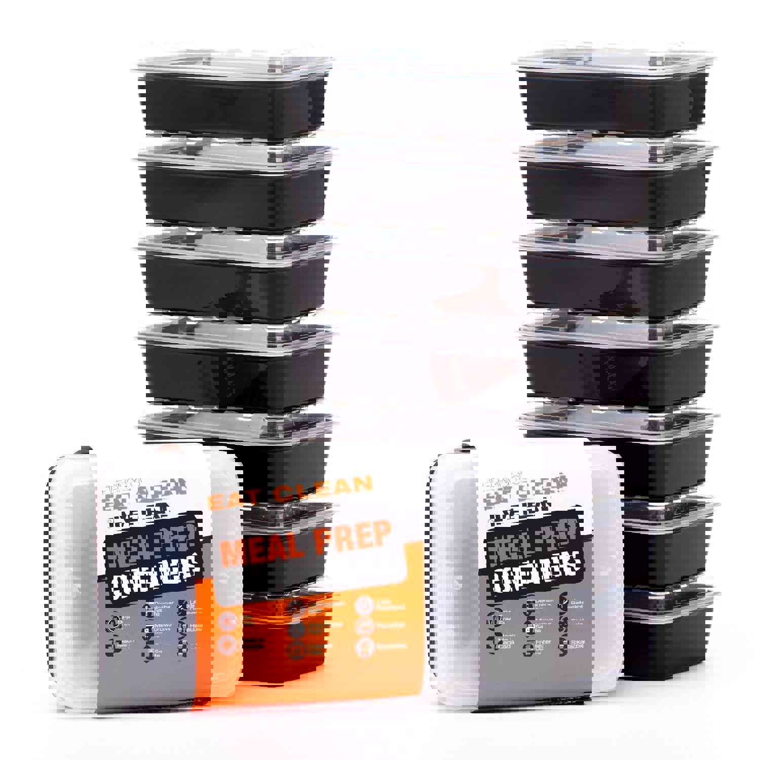 BPA-Free Meal Prep Containers - 14 Pack, 1 Compartment, 28 Ounce - Reusable, Microwave Safe