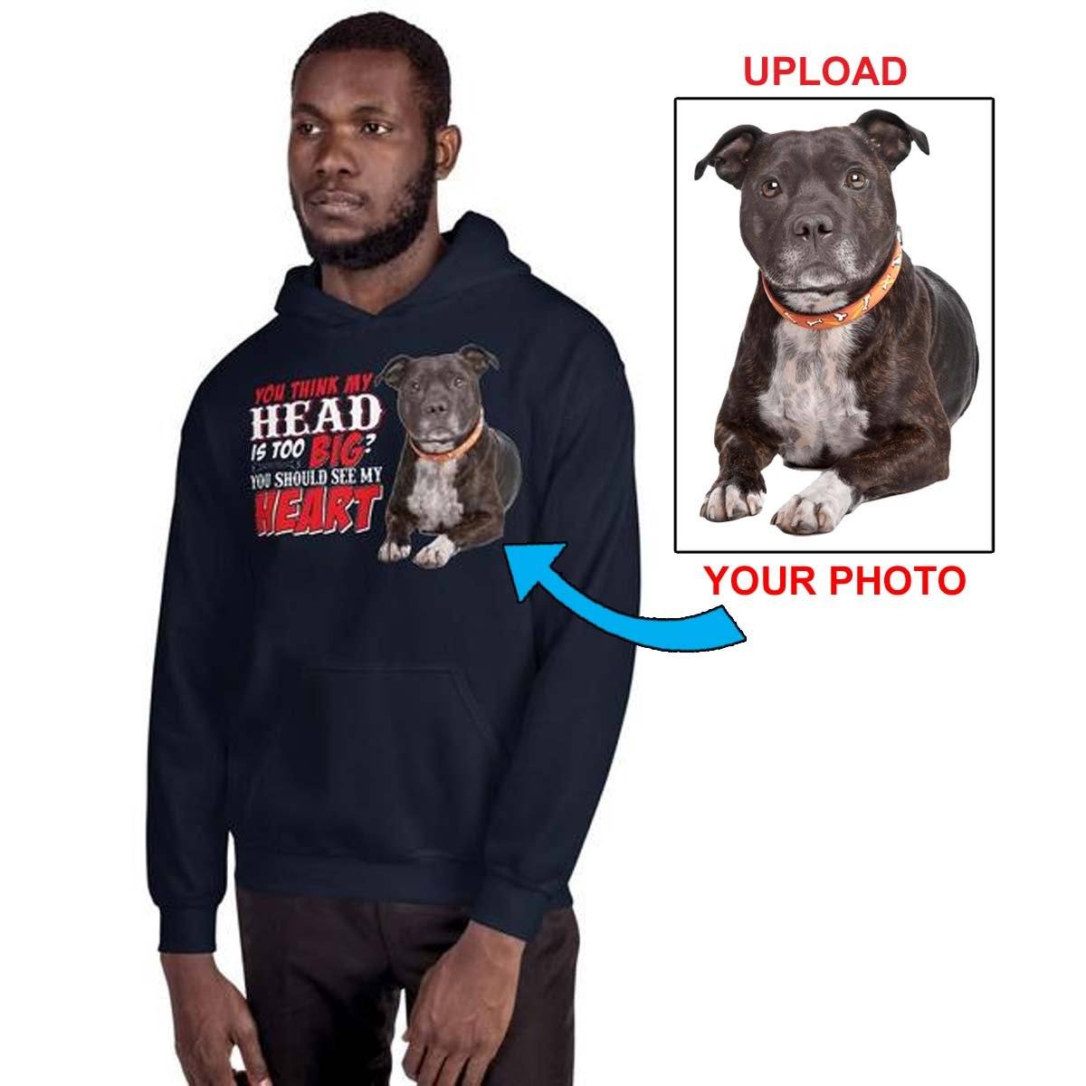 Custom Unisex Hoodie with Your Dog's Photo - Personalized Pet Apparel