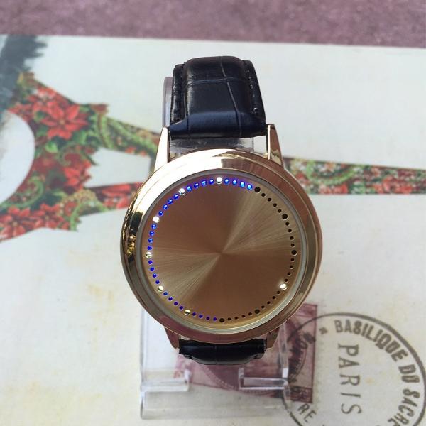 Creative Minimalist Touch Screen Waterproof LED Smart Watch - Golden