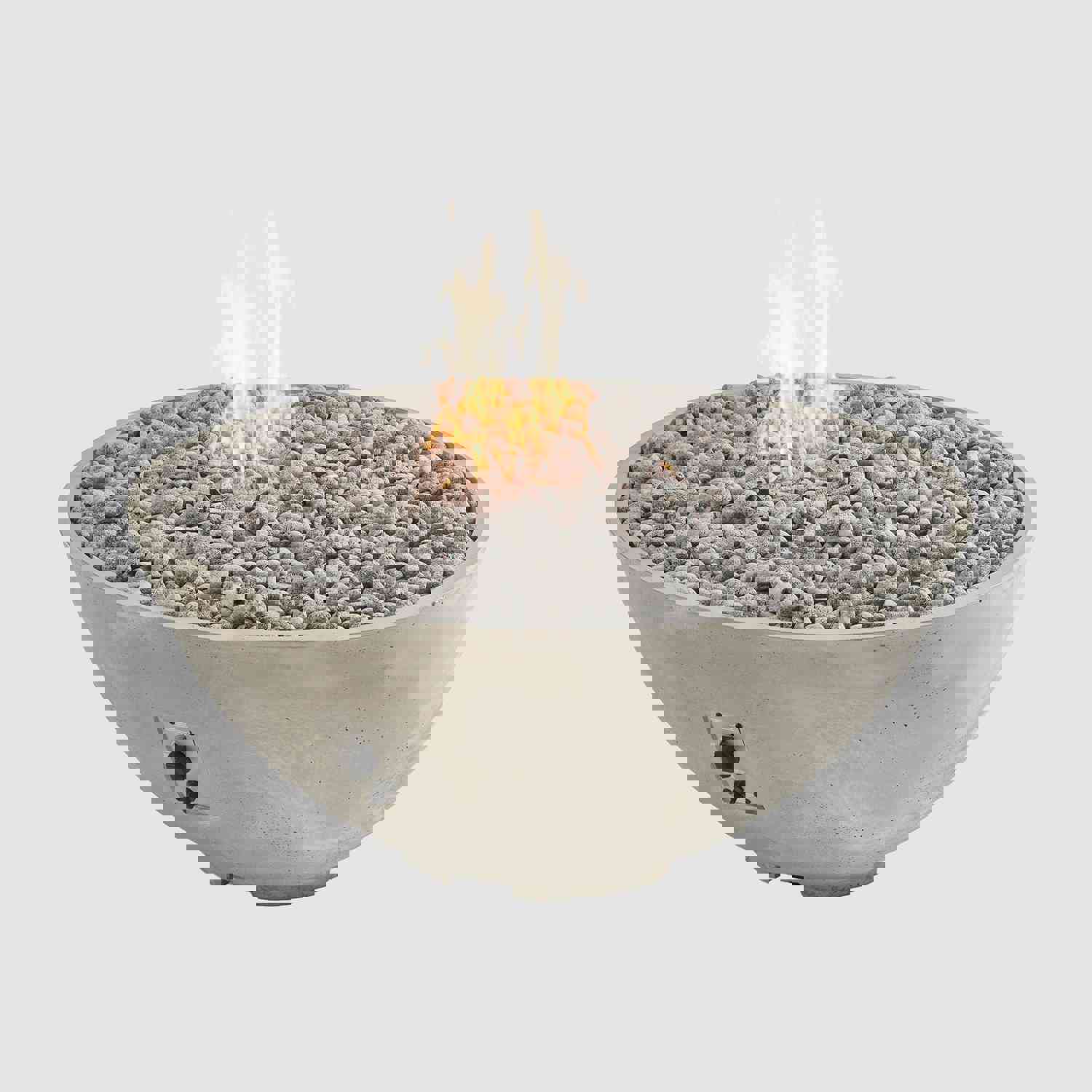 Cove Edge Round Gas Fire Pit Bowl 42 - White Supercast™ Finish