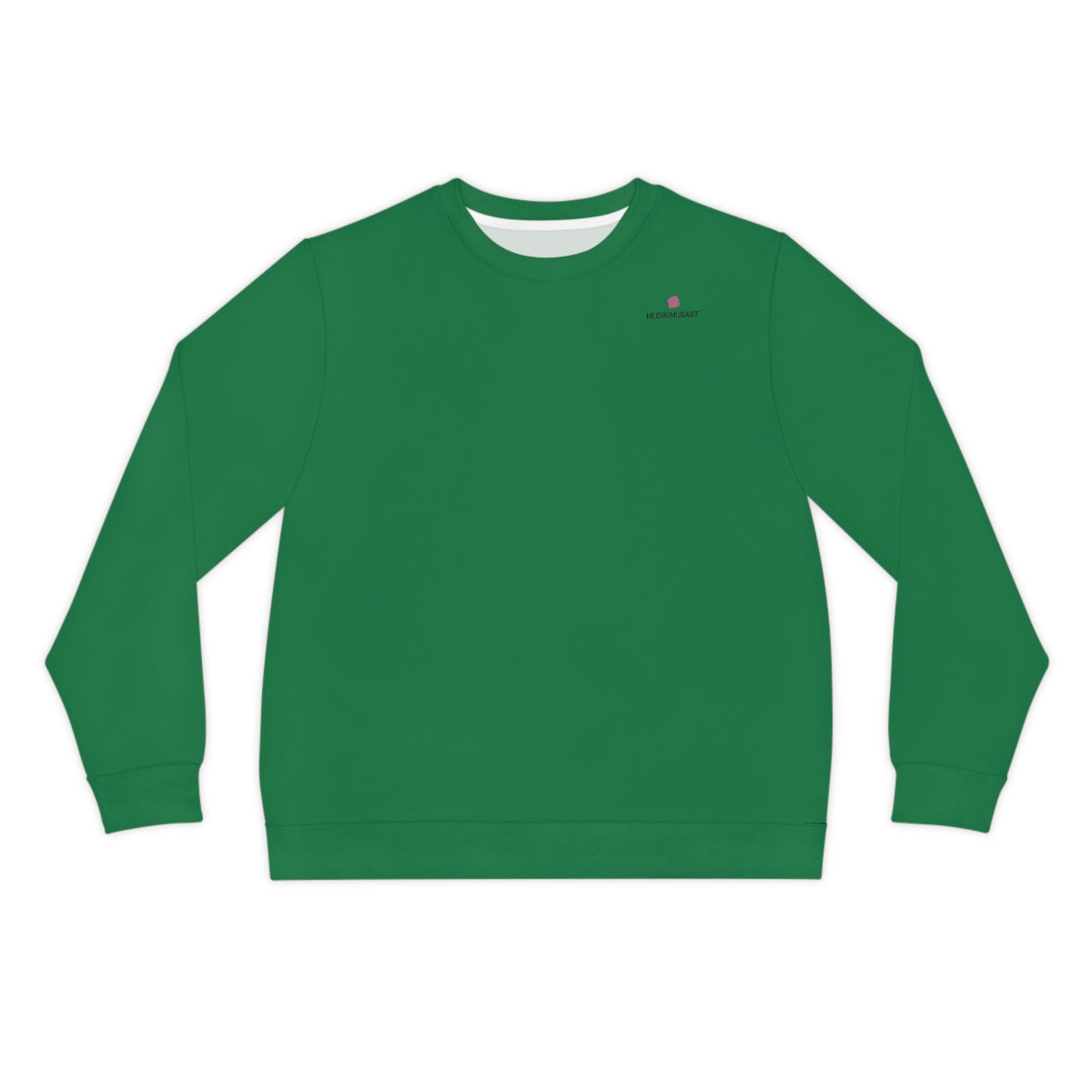 Dark Green Lightweight Men's Sweatshirt - Solid Color Regular Fit