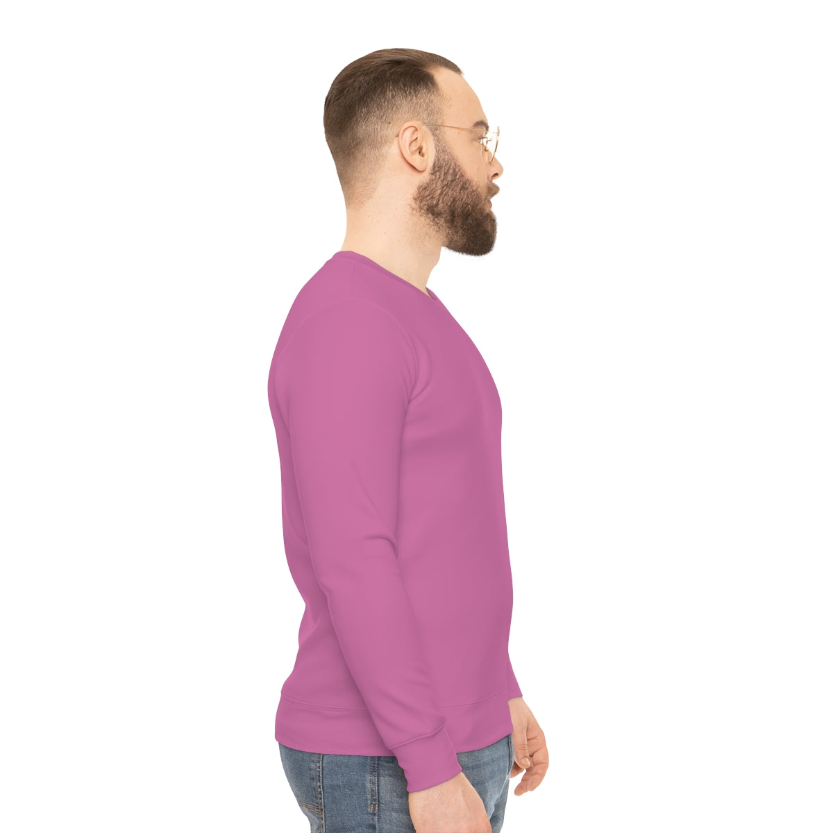 Pink Lightweight Men's Sweatshirt - Breathable & Soft
