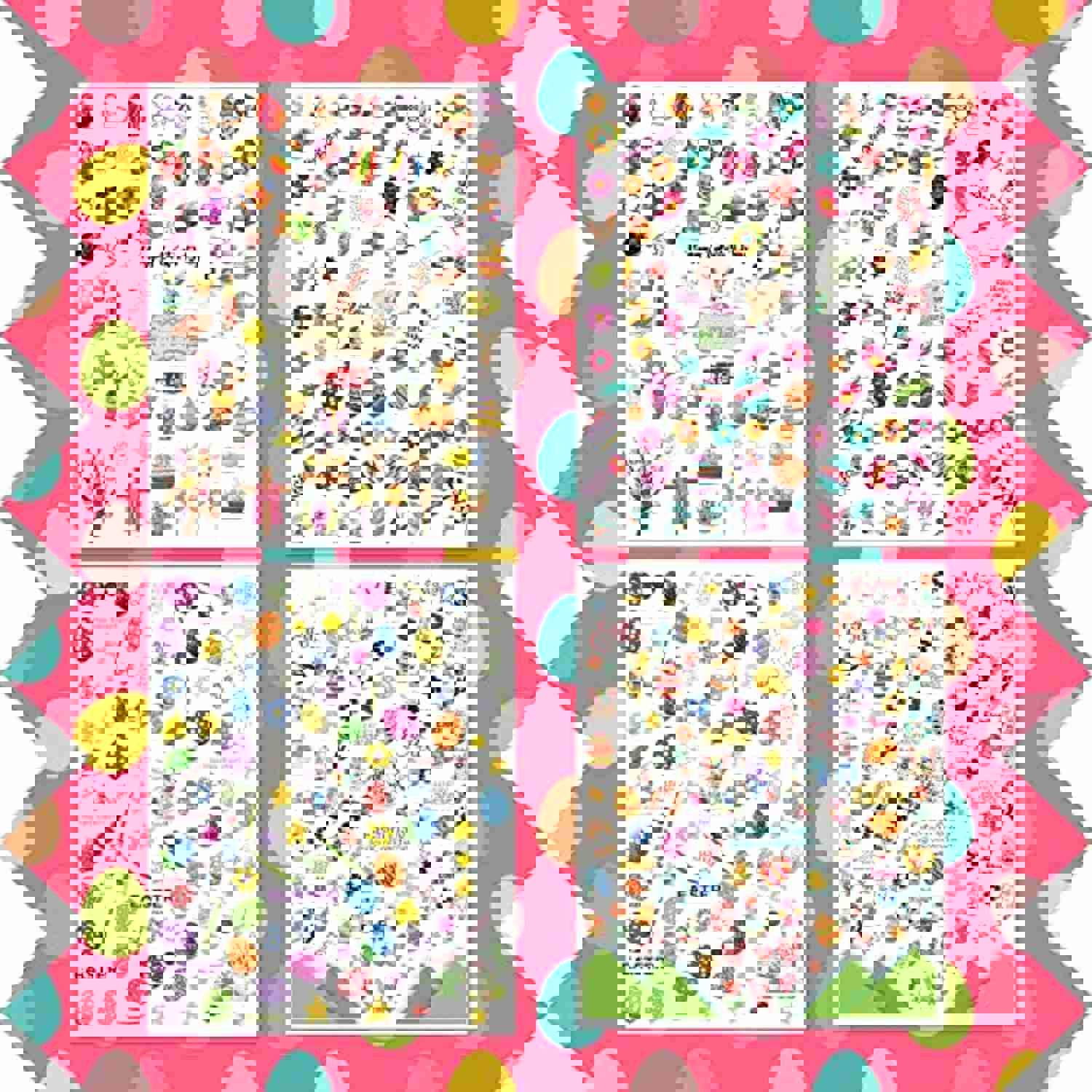 TailaiMei Easter Nail Stickers - Self-Adhesive Nail Art Decals for DIY Nail Decorations