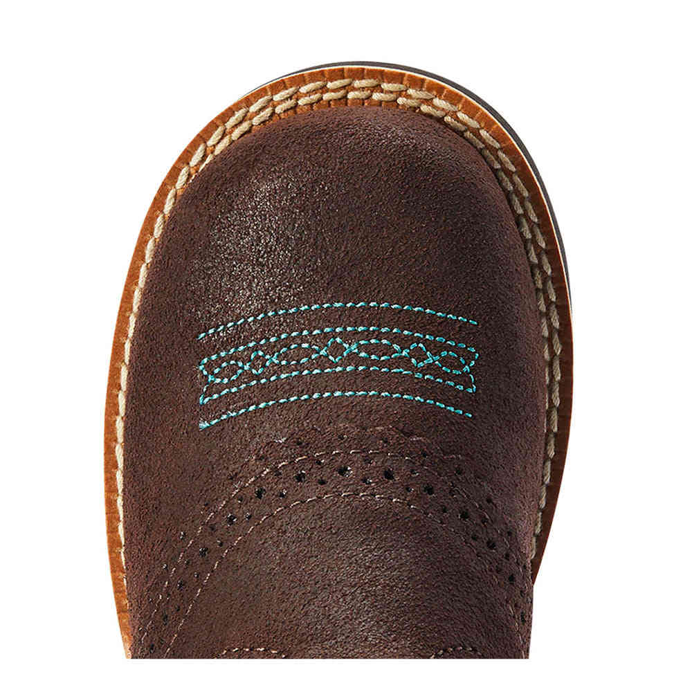 Ariat Youth Fatbaby Cowgirl Western Boot - Royal Chocolate