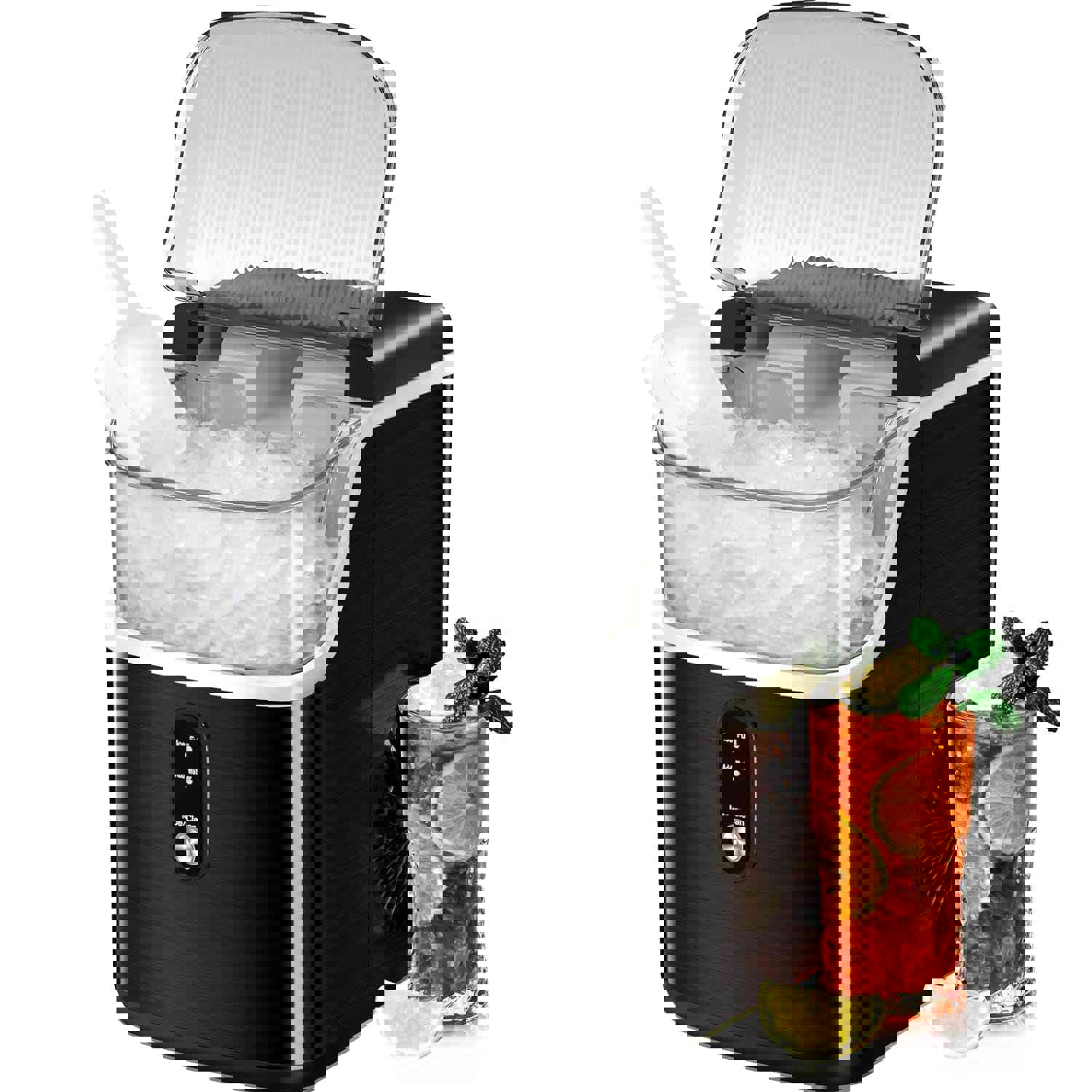 Nugget Countertop Ice Maker with Soft Chewable Pellet Ice, 35Lbs/24H, Self-Cleaning, One Button Operation