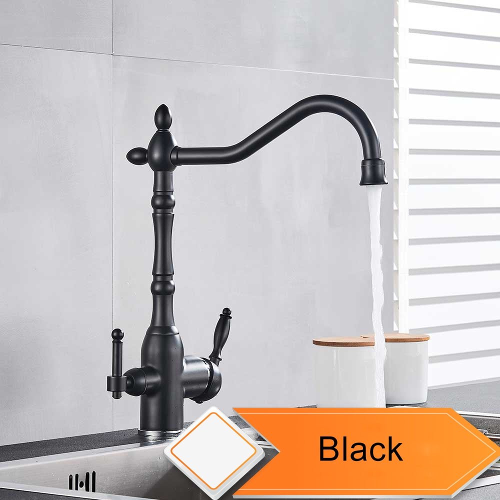 MIRODEMI® Two Handle Swivel Spout Water Purifier Sink Kitchen Faucet