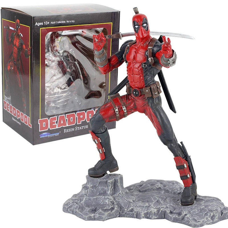 26cm X-Men Deadpool Resin Statue Anti-Hero PVC Action Figure Collectible Model Toy