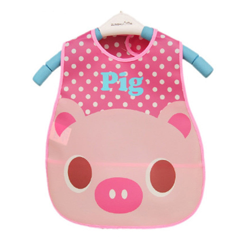 Waterproof Elephant Cartoon Baby Bibs - Unisex Cotton Infant Burp Cloths
