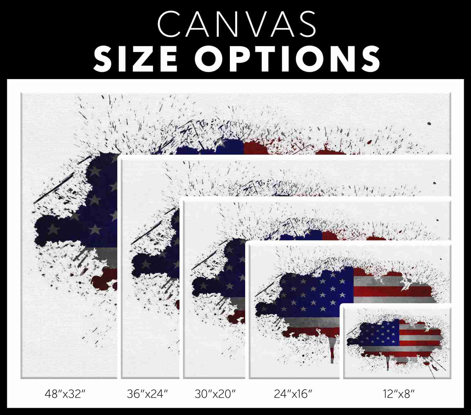 ARTSY USA FLAG - CANVAS ART
