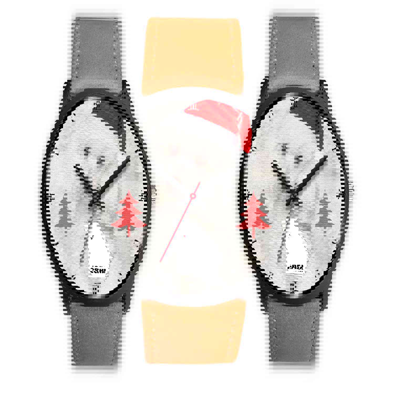 Cute Poodle Dog Georgia Christmas Special Wrist Watch