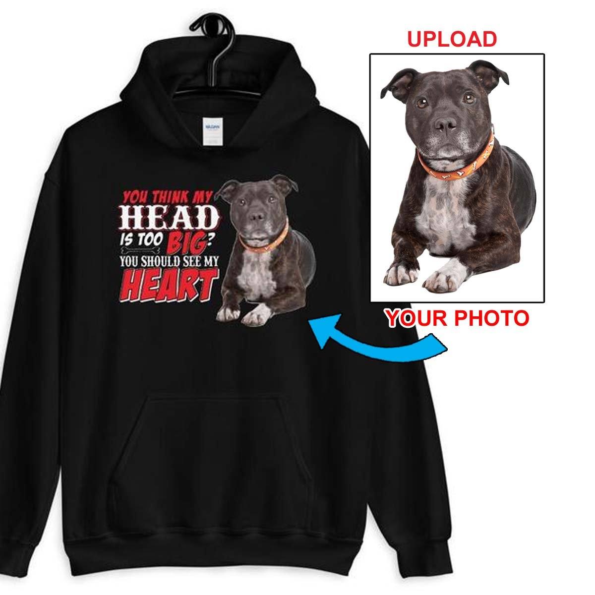 Custom Unisex Hoodie with Your Dog's Photo - Personalized Pet Apparel