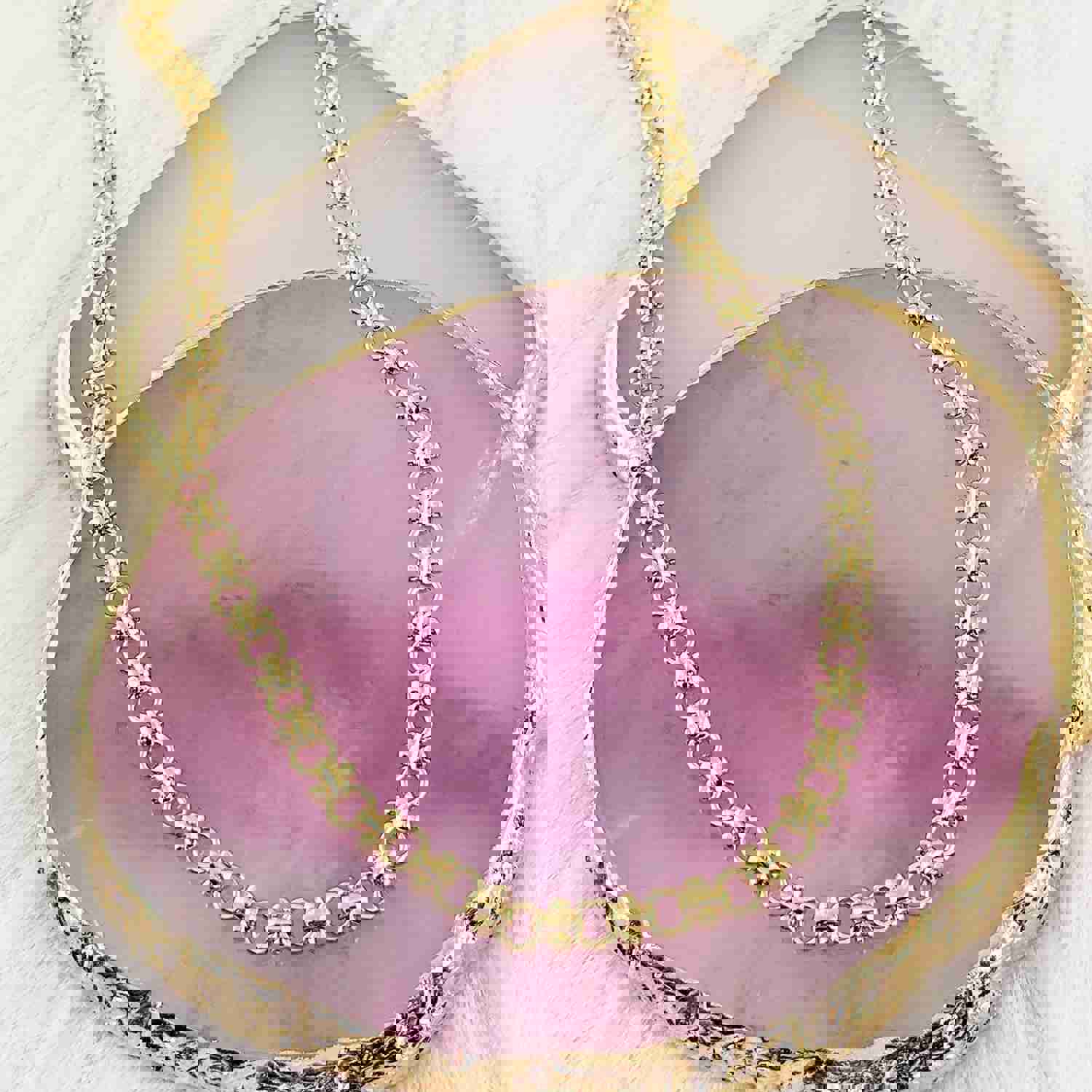 Anabella Mini Bracelet & Necklace Set - 18kt Gold Plated Chunky O Chain