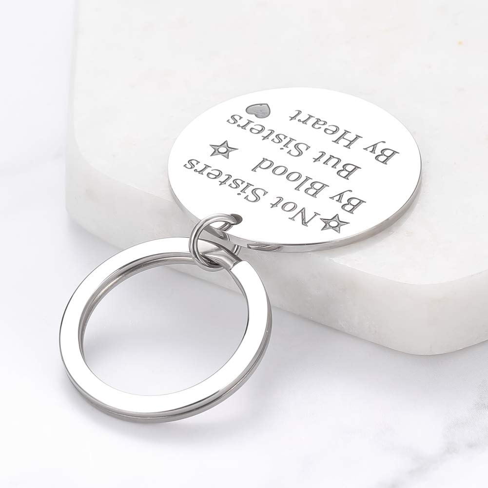 Best Friend Keychain - Sisters by Heart Friendship Jewelry for Women