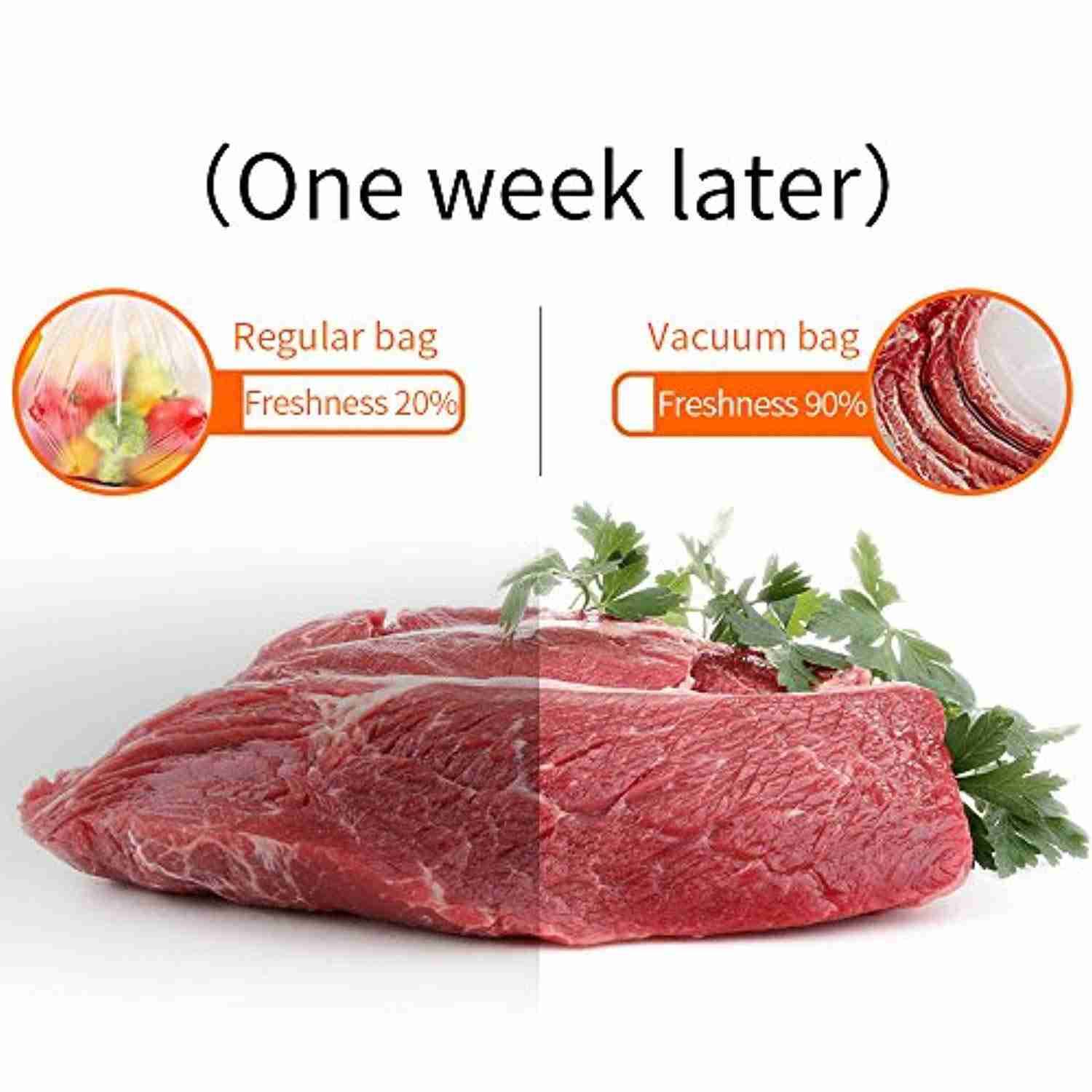 WISH 11”X25’ Heavy Duty Vacuum Sealer Bags (4-Pack, 100 Feet Total) for Sous Vide and FoodSaver