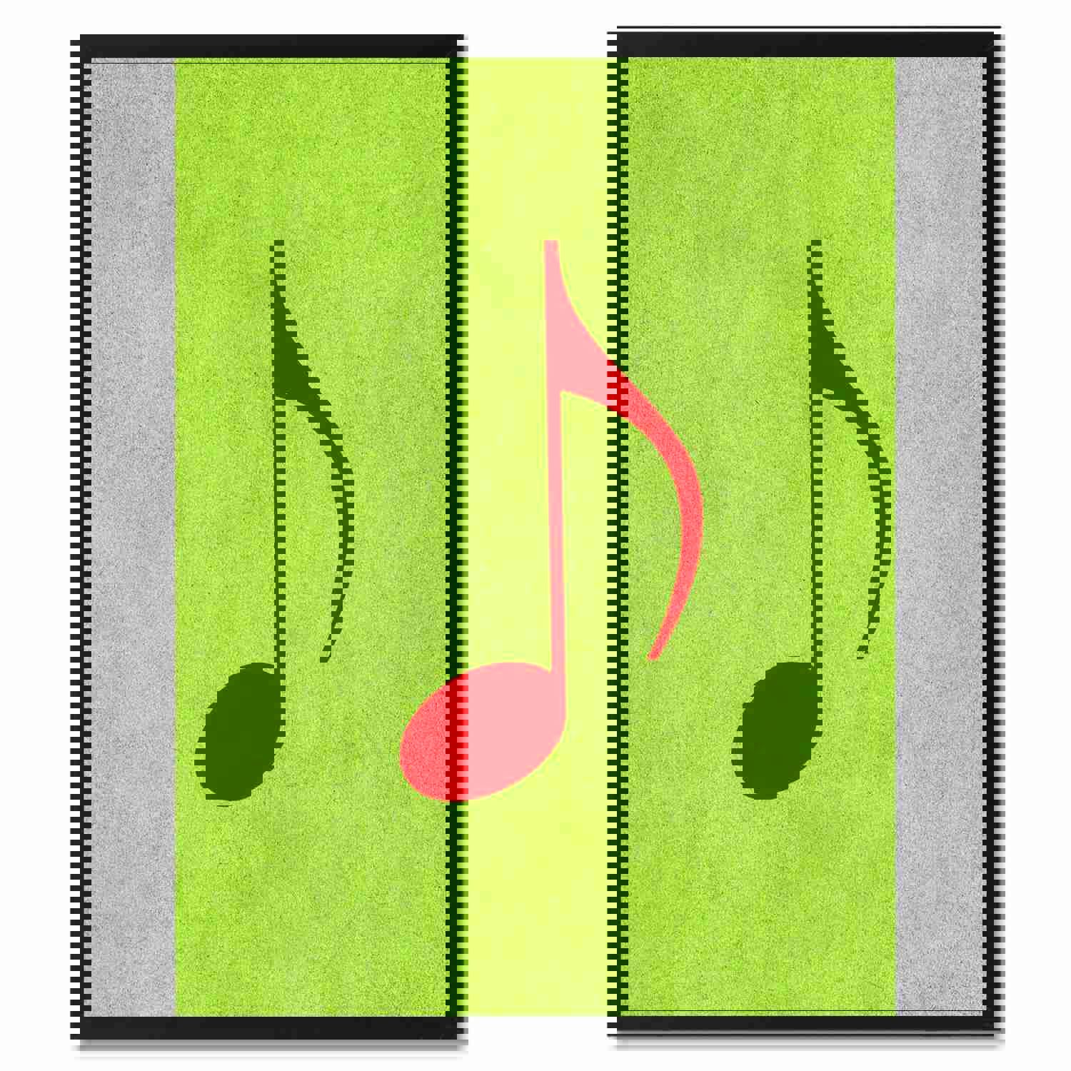 Quaver Music Green Canvas Print Pictures Frames for Office and Home Décor Wall Art