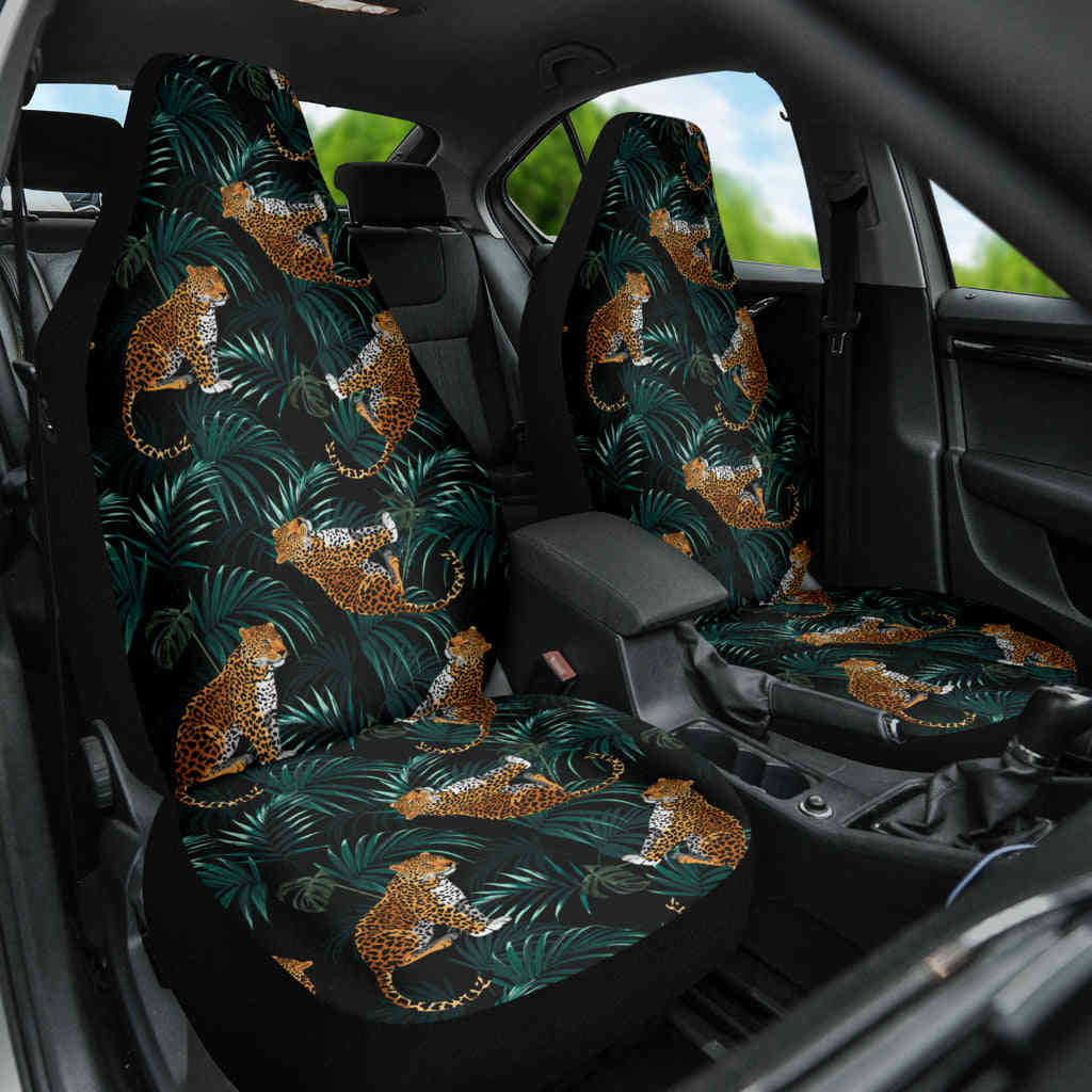 Leopard Skin Wild Pattern Car Seat Covers - Premium Car Interior Accessories