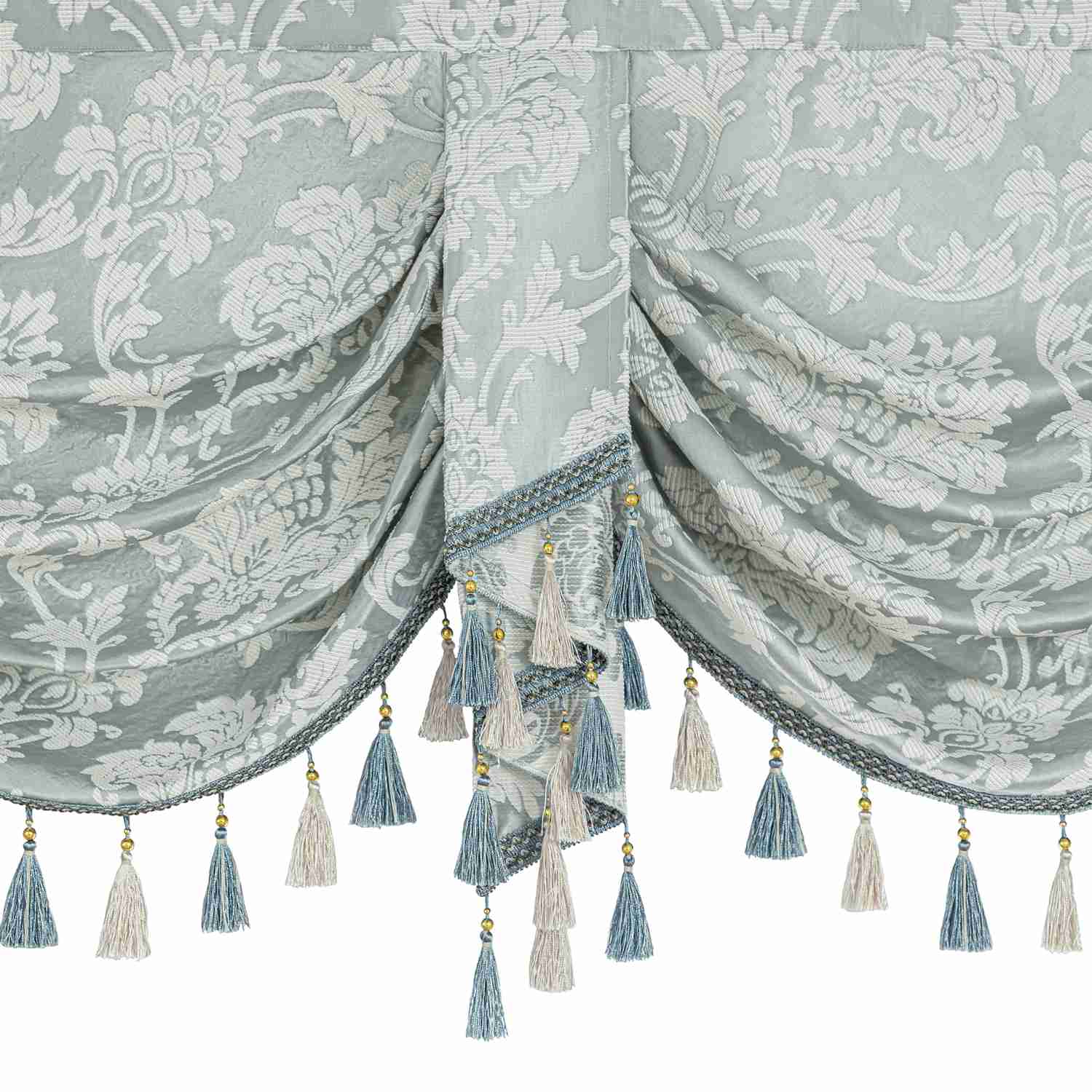 Canterbury Swag Valance - Embroidered Waterfall Window Valance