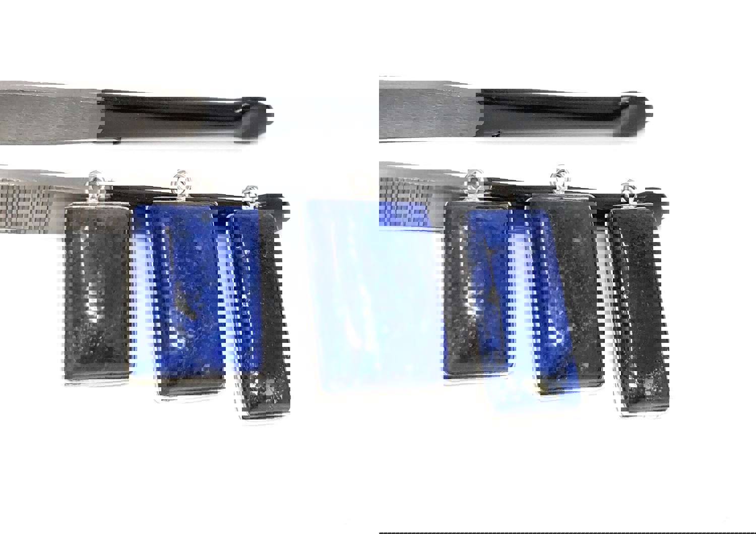 3 Pcs Lapis Lazuli Gemstone Charms for DIY Jewelry Making